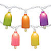 10ct Sugared Ice Pop Outdoor Patio String Light Set  7.25ft White Wire Image 1