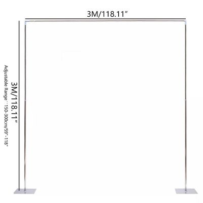 10Ft X 10Ft Backdrop Stand Pipe Kit Heavy Duty Wedding Back Adjustable Stand Image 2