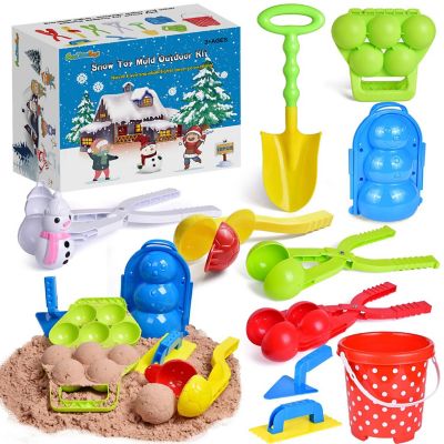 10PCS Snowball Maker Set Shovel Sand Molds Bucket Snow Beach Sand Toys Image 1