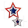 11 1/2" - 12" 3D Patriotic Hanging Star Ceiling Decorations - 8 Pc. Image 1