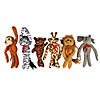 11 1/2" - 12" Long Arm Zoo Stuffed Animals - 6 Pc. Image 1