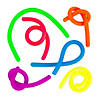 11 1/2" Bright Colors Stretchy Rubber Fidget Strings - 6 Pc. Image 1