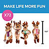 11 1/2" Bulk 72 Pc. Classic Long Arm Stuffed Reindeer with Scarves Image 3