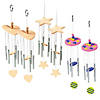 11 1/2" DIY Craft Unfinished Wood & Metal Wind Chimes - 6 Pc. Image 1