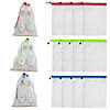 11 1/2" x 17" White Mesh Drawstring Bags - 12 Pc. Image 1