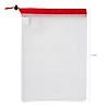 11 1/2" x 17" White Mesh Drawstring Bags - 12 Pc. Image 1