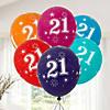 11" 21st Birthday Sparkle Latex Balloon Assortment &#8211; 6 Pc. Image 2