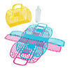 11 3/4" x 11" Large Jelly Plastic Beach Totes - 6 Pc. Image 1