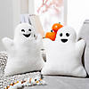 11 3/4&quot; x 13 3/4&quot; Halloween Fuzzy Polyester Ghost Pillows Set - 2 Pc. Image 1