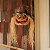 11 3/4" x 27 1/2" Hanging Pumpkin Head Plastic Halloween Decoration Image 1