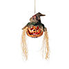 11 3/4" x 27 1/2" Hanging Pumpkin Head Plastic Halloween Decoration Image 1