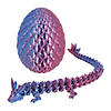 11 3/4&quot; x 4 1/2&quot; 3D-Printed Articulated Dragon in Scaled Egg - 2 Pc. Image 1