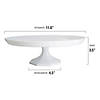11.6" White Medium Round Plastic Cake Stands (7 Cake Stands) Image 1