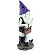 11.75" Gnome Skeleton "Keep Out" Halloween Decoration Image 2