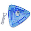 11" Blue and White Deluxe Triangular Swimming Pool Vacuum Head Image 1