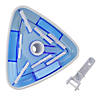 11" Blue and White Deluxe Triangular Swimming Pool Vacuum Head Image 2
