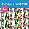 11" Bulk 72 Pc. Classic Long Arm Red & Green Stuffed Christmas Elves Image 2