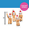 11" Christmas Long Arm Stuffed Sloths with Santa Hats - 12 Pc. Image 2