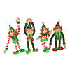 11" Classic Long Arm Red & Green Stuffed Christmas Elves - 12 Pc. Image 1