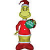 11 Ft. Blow-Up Inflatable Santa Grinch with Ornament & Built-In LED Lights Outdoor Yard Decoration Image 1