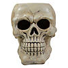 11" Ivory and Black Halloween Skull Tabletop Decoration Image 2