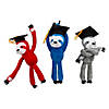 11" Long Arm Graduation Red, Blue & Grey Stuffed Sloths - 12 Pc. Image 1