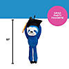 11" Long Arm Graduation Red, Blue & Grey Stuffed Sloths - 12 Pc. Image 1