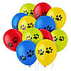 11" Paw Print Latex Balloons - 12 Pc. Image 1