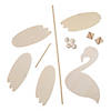 11&quot; x 19 1/2&quot; DIY Unfinished Wood Flamingo Windmill Craft Kit &amp;#8211; Makes 3 Image 1