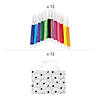 11" x 7" Color Your Own Medium Doodle Canvas Tote Bags with Markers for 12 Image 1