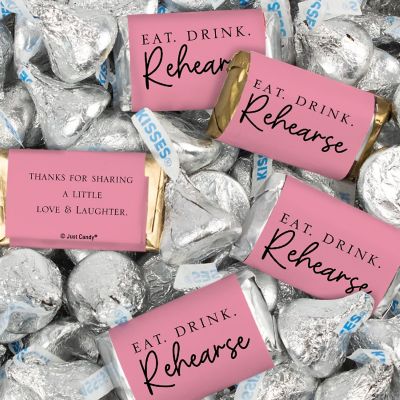 116 Pcs Wedding Rehearsal Dinner Candy Favors Miniatures Chocolate & Kisses (1.50 lbs) - Carnation Image 1