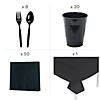 119 Pc. Rad Grad Black & White Disposable Tableware Kit for 8 Guests Image 1
