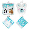 119 Pc. Winter Animals Party Tableware Kit for 24 Guests Image 1