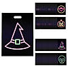 12 1/2&#8221; x 17" Bulk 100 Pc. Neon Halloween Plastic Goody Bags Image 1