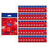 12 1/2" x 17" Bulk 50 Pc. Patriotic Burst Parade Plastic Goody Bags Image 1