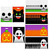 12 1/2" x 17" Bulk Large Halloween Emoji Face Trick-Or-Treat Plastic Goody Bags - 50 Pc. Image 1