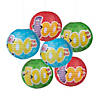 12" 100th Day of School Classroom Hanging Paper Lanterns - 6 Pc. Image 1