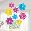 12" - 14" Assorted Bright Paper Flowers Party D&#233;cor - 12 Pc. Image 2