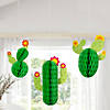 12" - 15 3/4" Cactus Hanging Honeycomb Decorations - 3 Pc. Image 2
