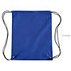 12 3/4" x 15 1/2" Large Royal Blue Drawstring Bags - 12 Pc. Image 1