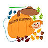 12" Autumn Blessings Scarecrow Pumpkin Foam Sign Craft Kit - Makes 12 Image 1