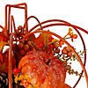 12" Autumn Harvest Maple Leaf and Berry Pumpkin Tabletop Centerpiece Image 1