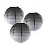 12" Black Ombre Hanging Paper Lanterns - 3 Pc. Image 1