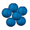 12" Blue Hanging Paper Lanterns &#8211; 6 Pc. Image 1
