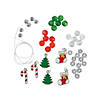 12" Christmas Charm Beaded Bracelet Craft Kit - Makes 12 Image 1