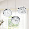12" Disco Ball Hanging Paper Lanterns - 3 Pc. Image 2