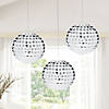 12&quot; Disco Ball Hanging Paper Lanterns - 3 Pc. Image 2