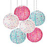 12" Donut Sprinkles Hanging Paper Lanterns - 6 Pc. Image 1
