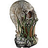 12&quot; Flaming Rotted Skull Animated Prop Image 2