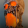 12" Flaming Rotted Skull Animated Prop Image 3